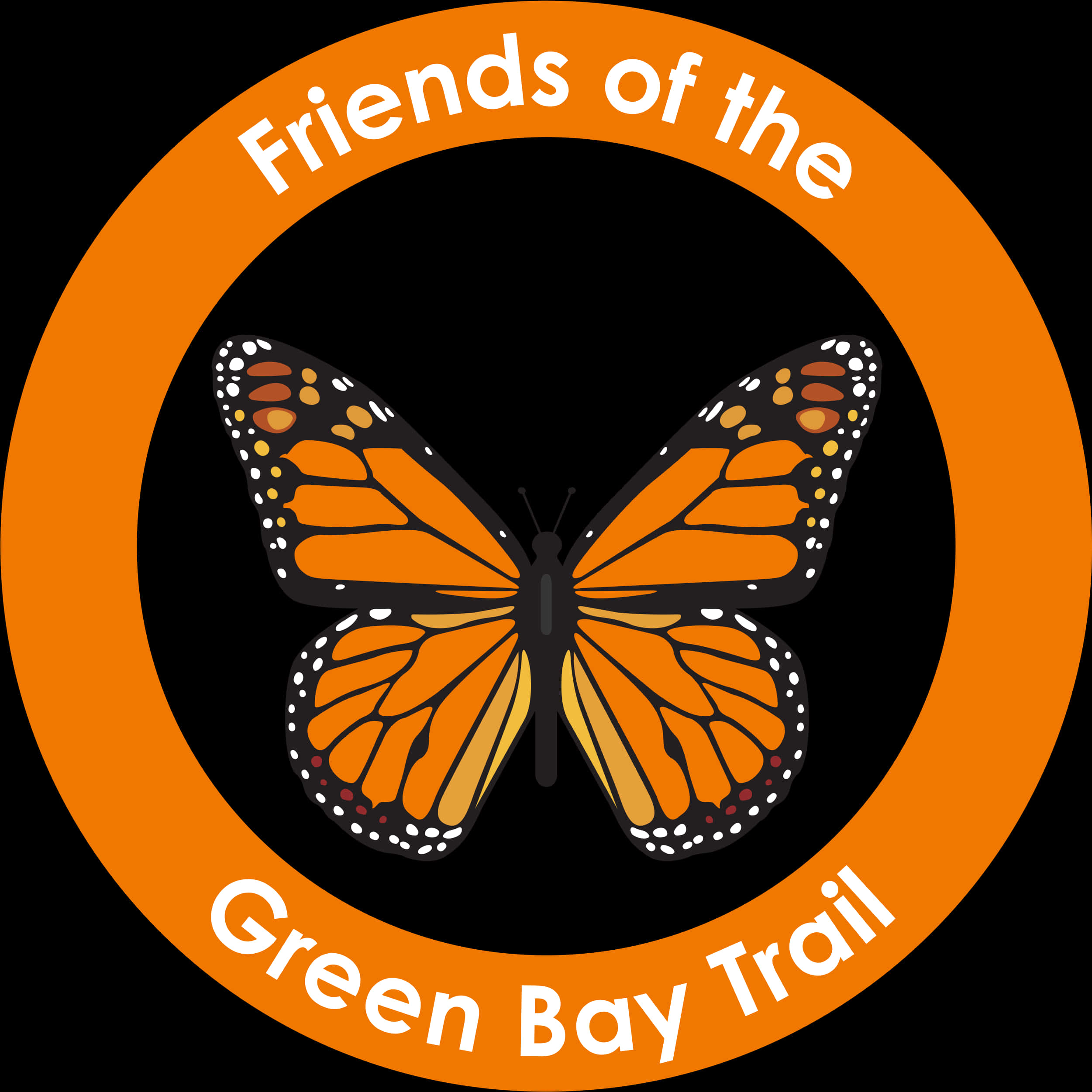 Monarch Butterfly Green Bay Trail Logo PNG