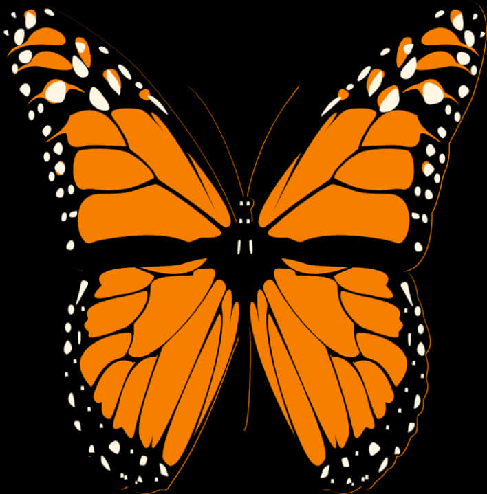 Monarch Butterfly Illustration PNG