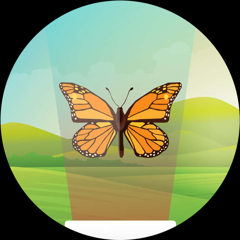 Monarch Butterfly Illustration PNG