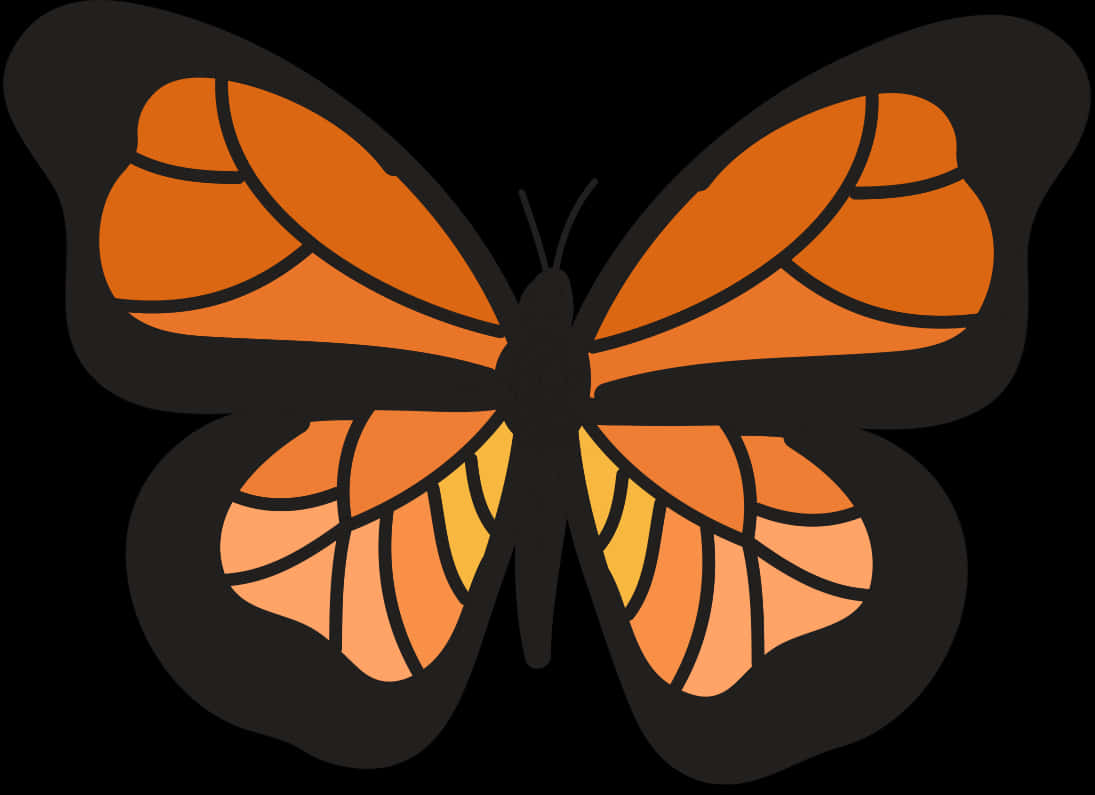 Monarch Butterfly Illustration PNG