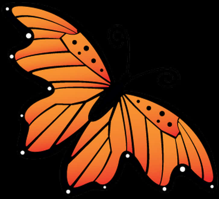 Monarch Butterfly Illustration PNG