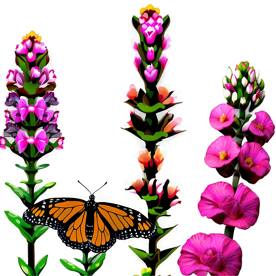 Download Monarch Butterfly In Garden Png 83 | Wallpapers.com