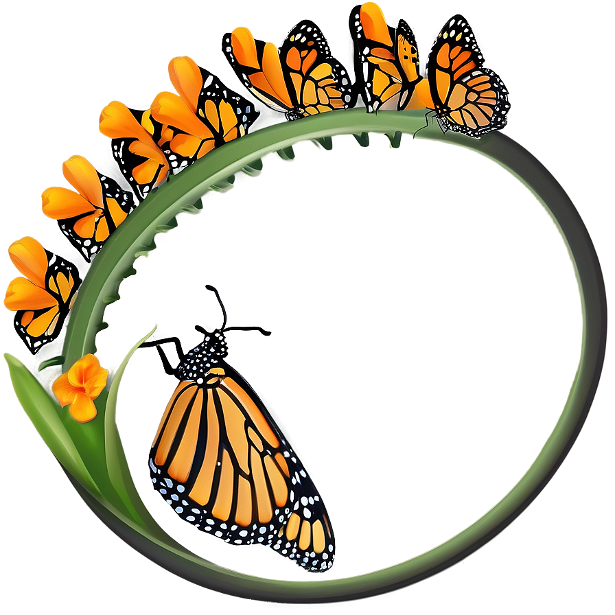 Monarch Butterfly Life Cycle Png Fab25 PNG