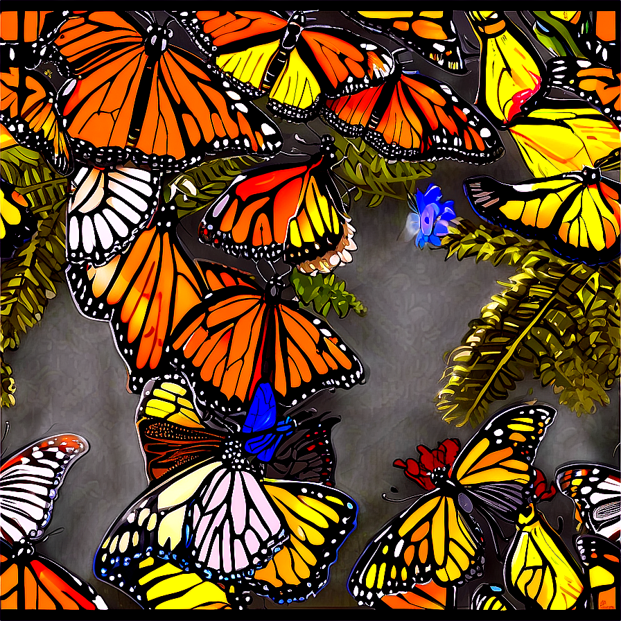 Monarch Butterfly Migration Png 06252024 PNG