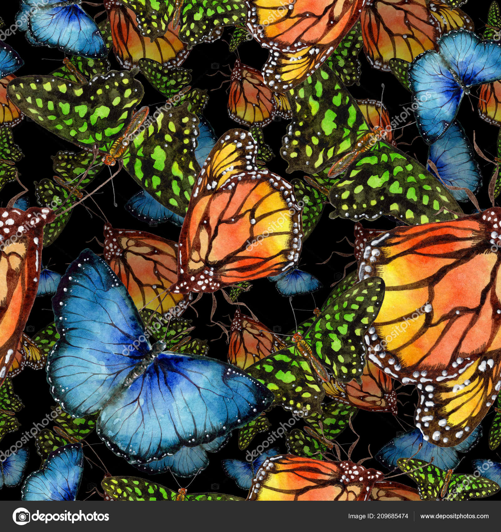 Unafarfalla Monarca Che Vola Sopra Un Giardino Pieno Di Colori