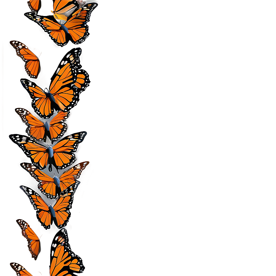 Monarch Butterfly Swarm Png 05252024 PNG