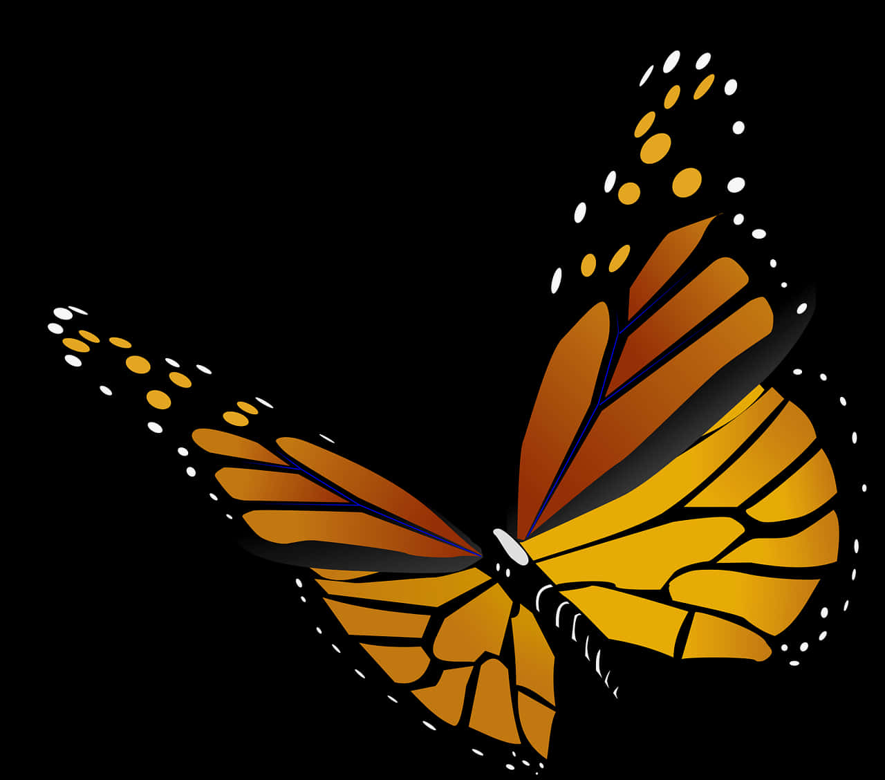 Monarch Butterfly Vector Art PNG