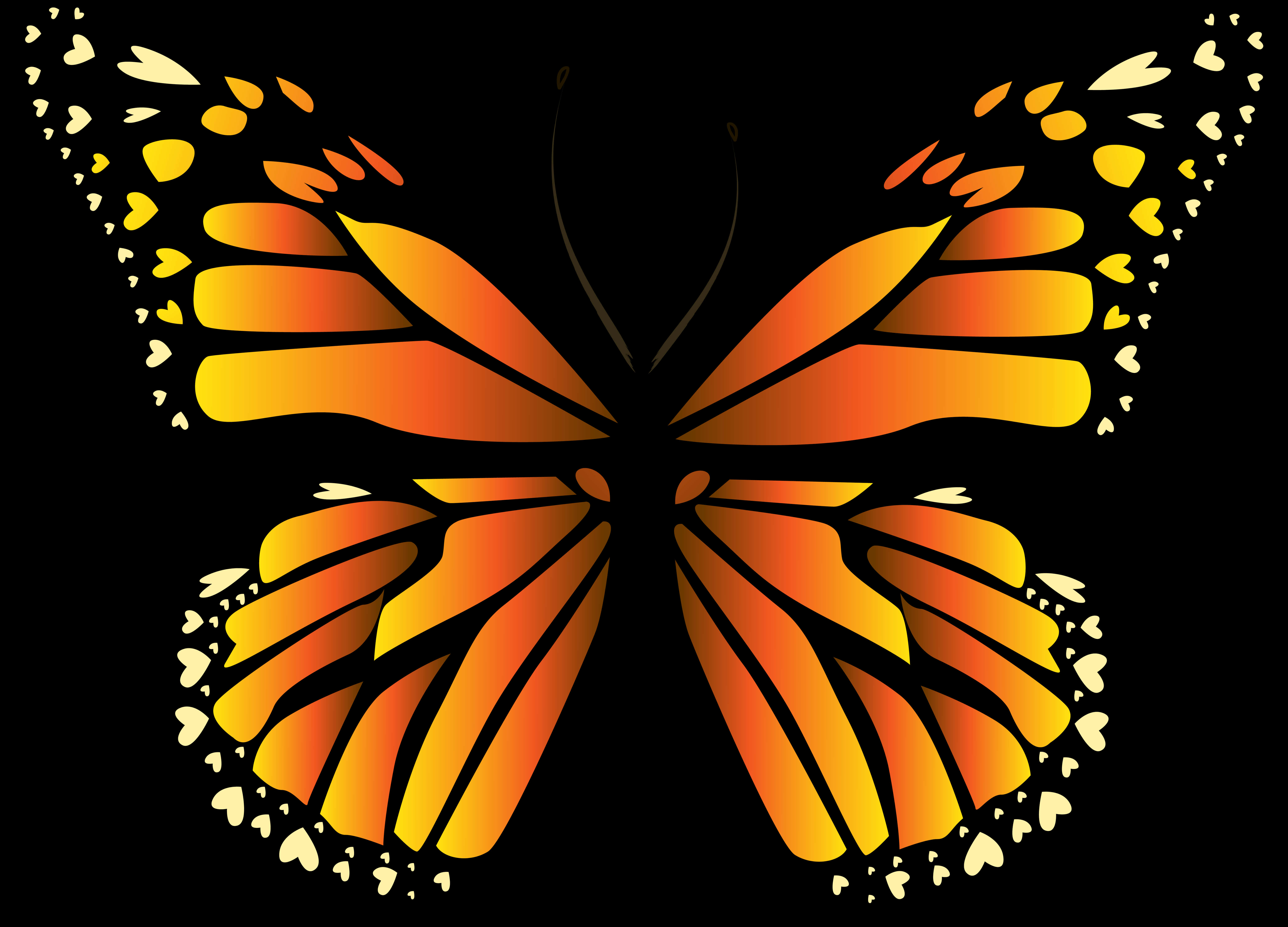 Monarch Butterfly Vector Art PNG