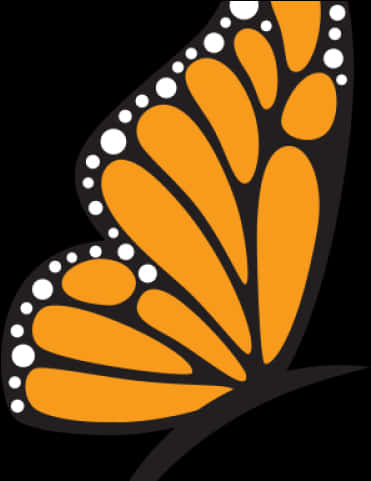 Monarch Butterfly Wing Graphic PNG