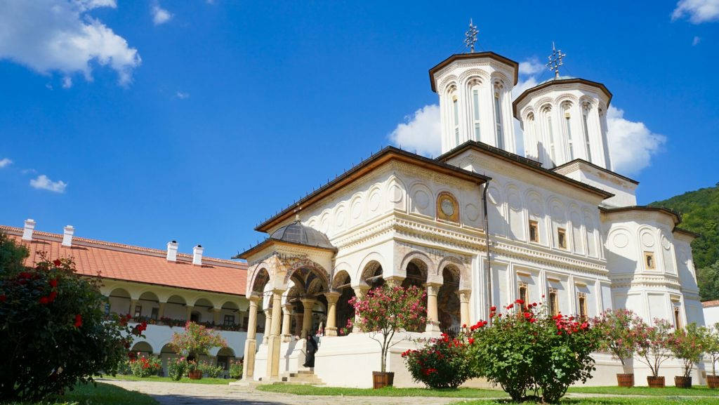 "Scenic View of the Historic Monastery of Horezu in Romania" Wallpaper