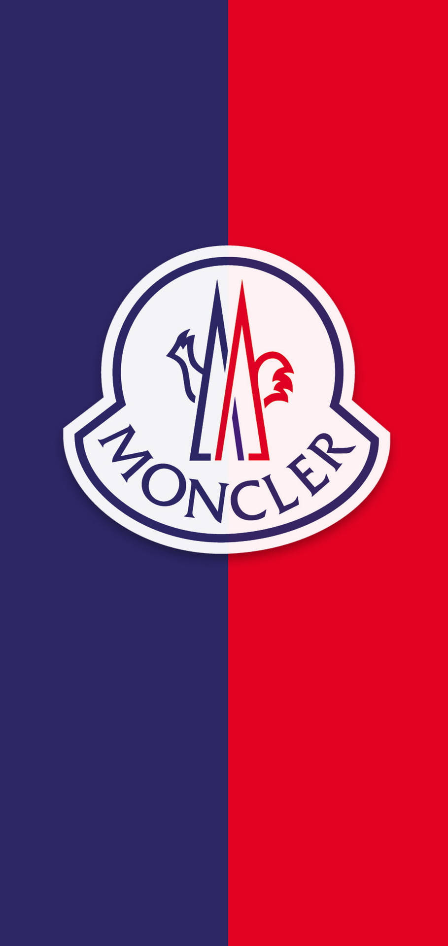 Moncler Blue Red Logo Wallpaper