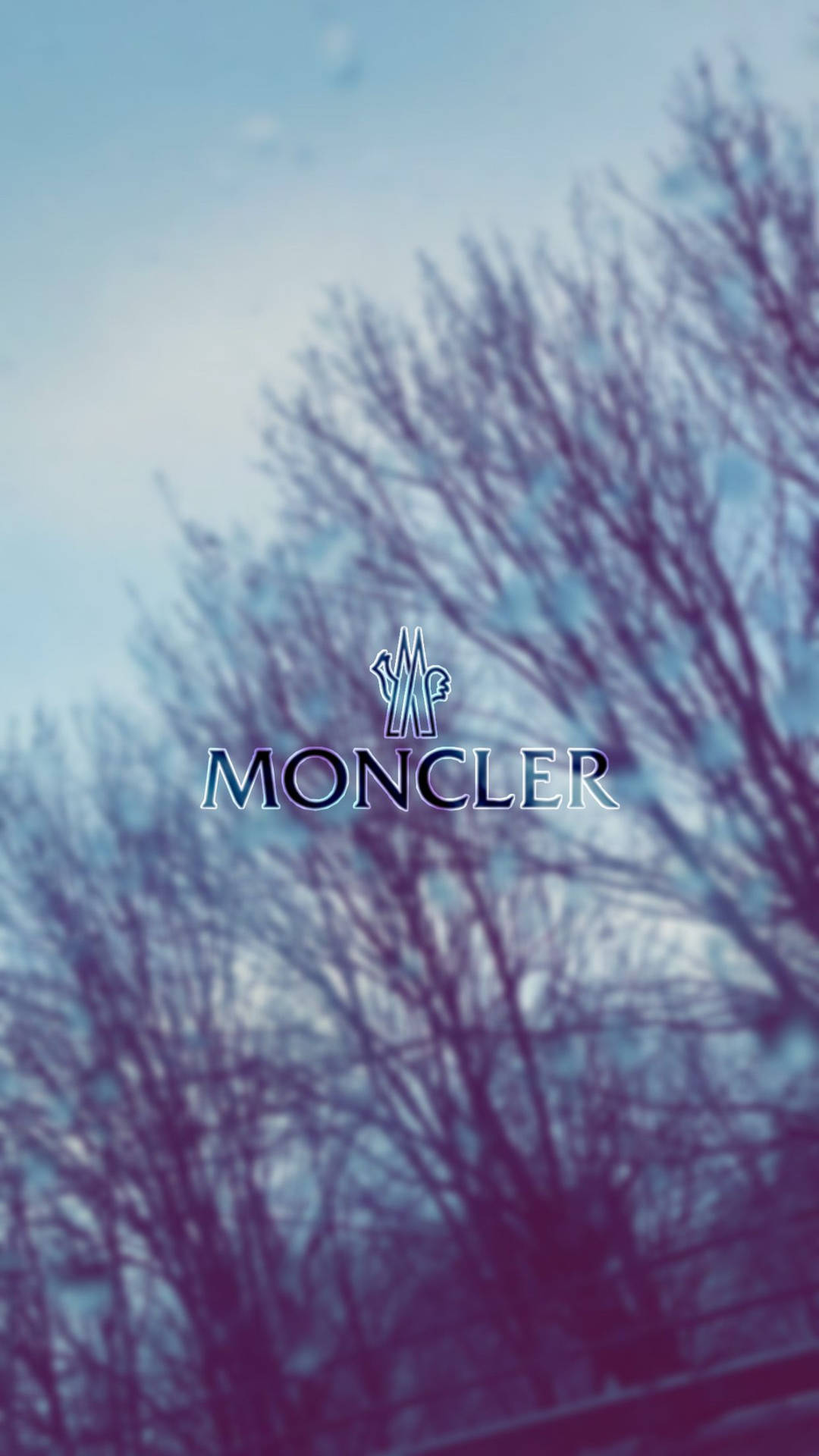 Moncler Logo Against Trees Wallpaper