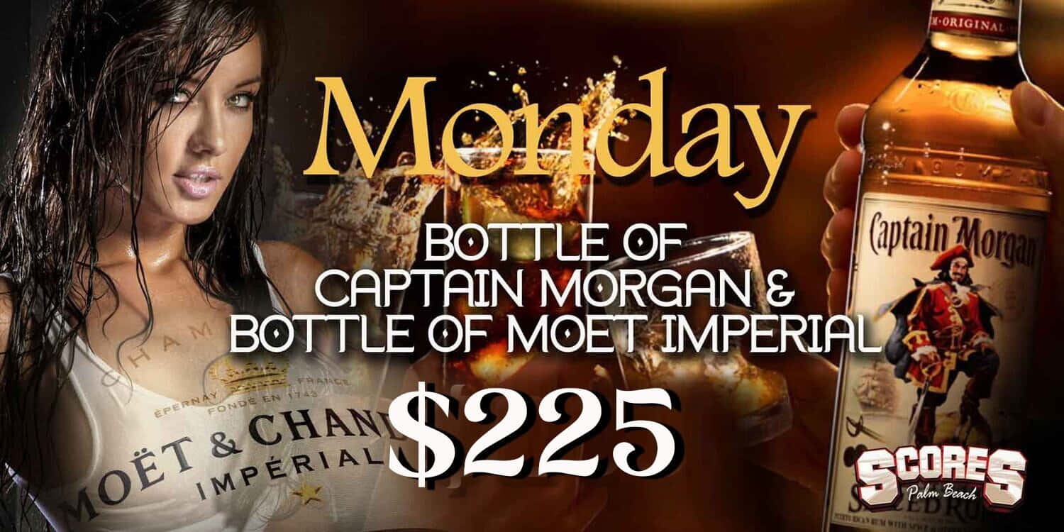 Monday Captain Morgan Moet Imperial Deal Advertisement Wallpaper