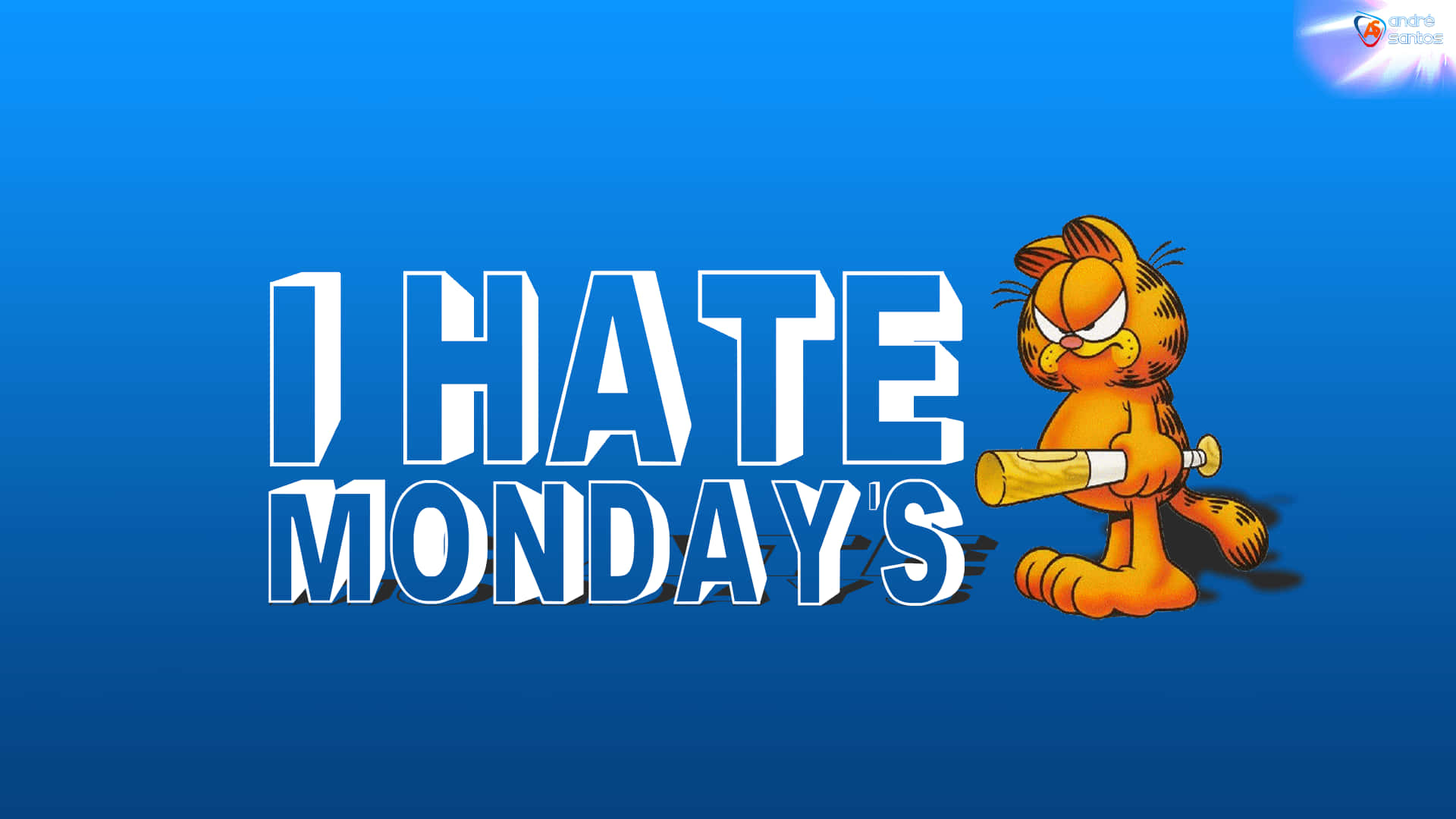 Hate Monday Garfield Cat Cartoon Picture
