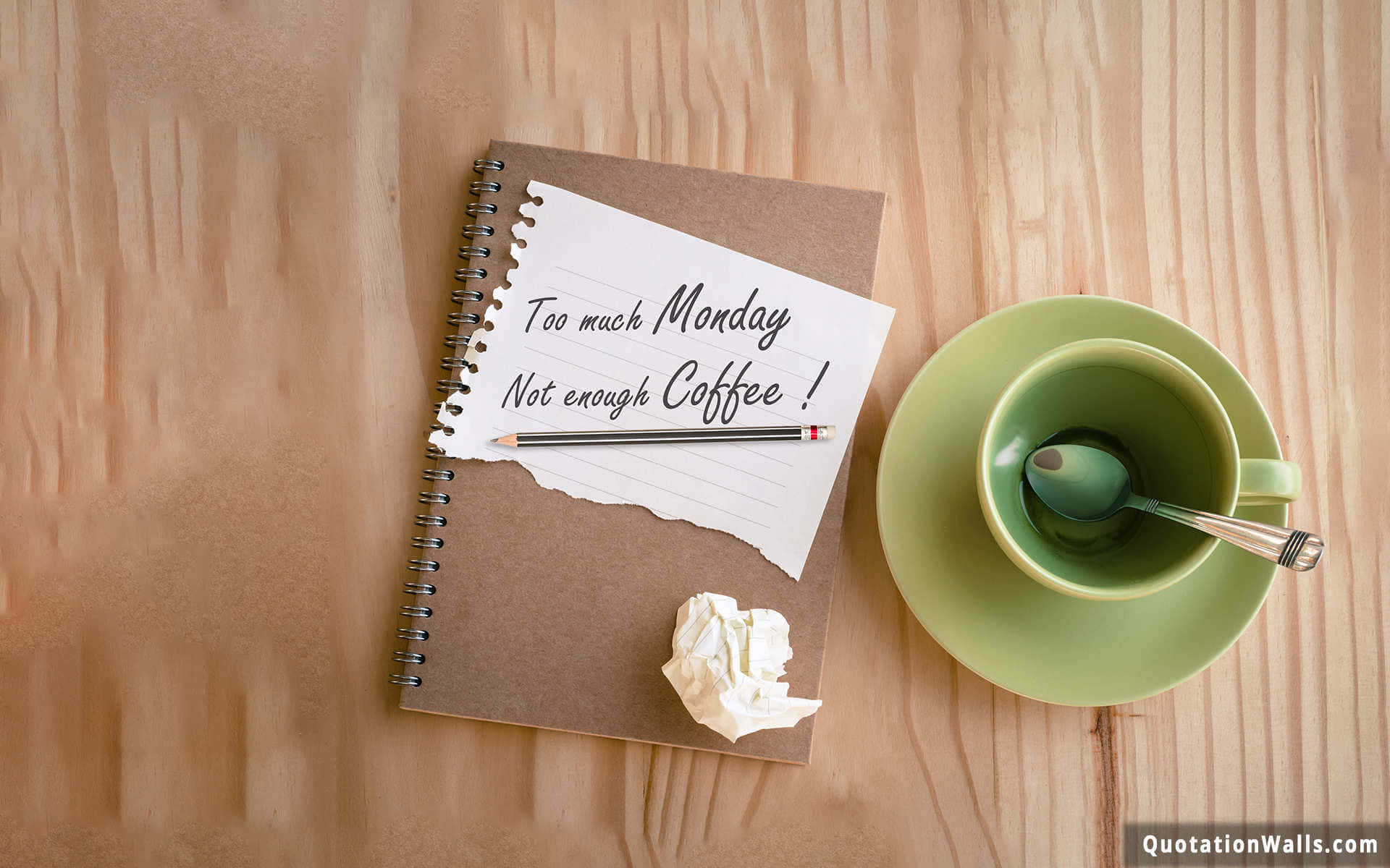 A Notebook With A Cup Of Coffee And A Notepad