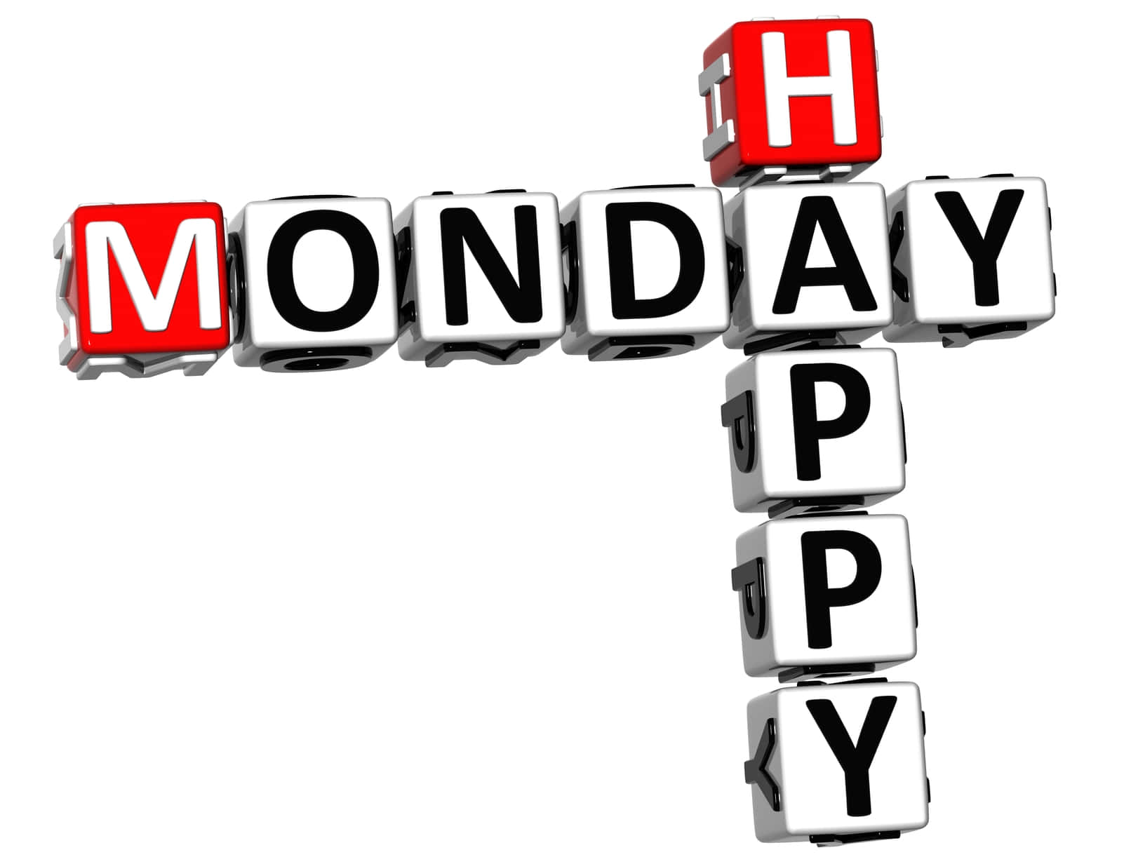 Happy Monday Scrabble Letters Dice Picture