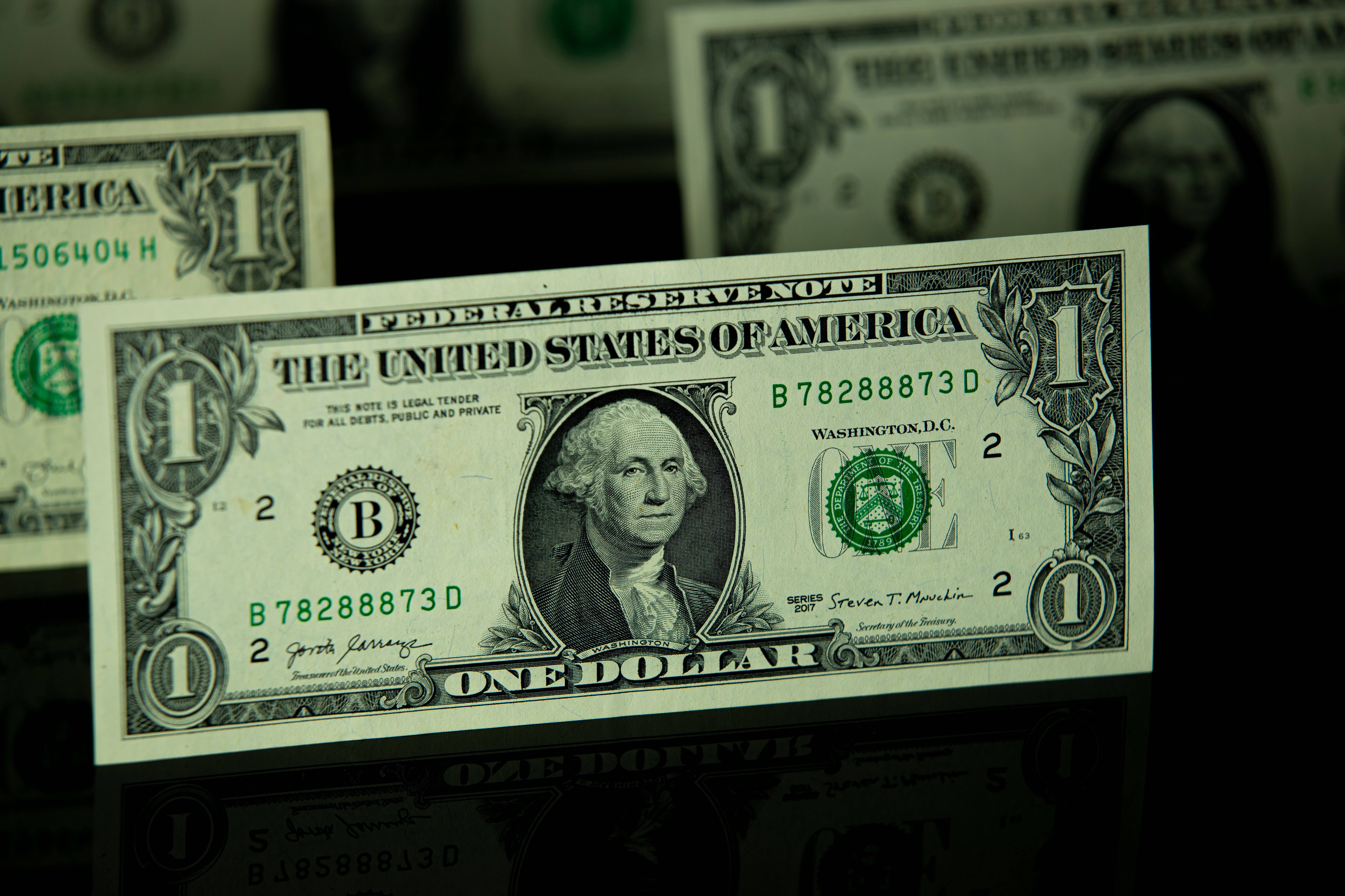 Money Background Green Aesthetic One Dollar Bills Background
