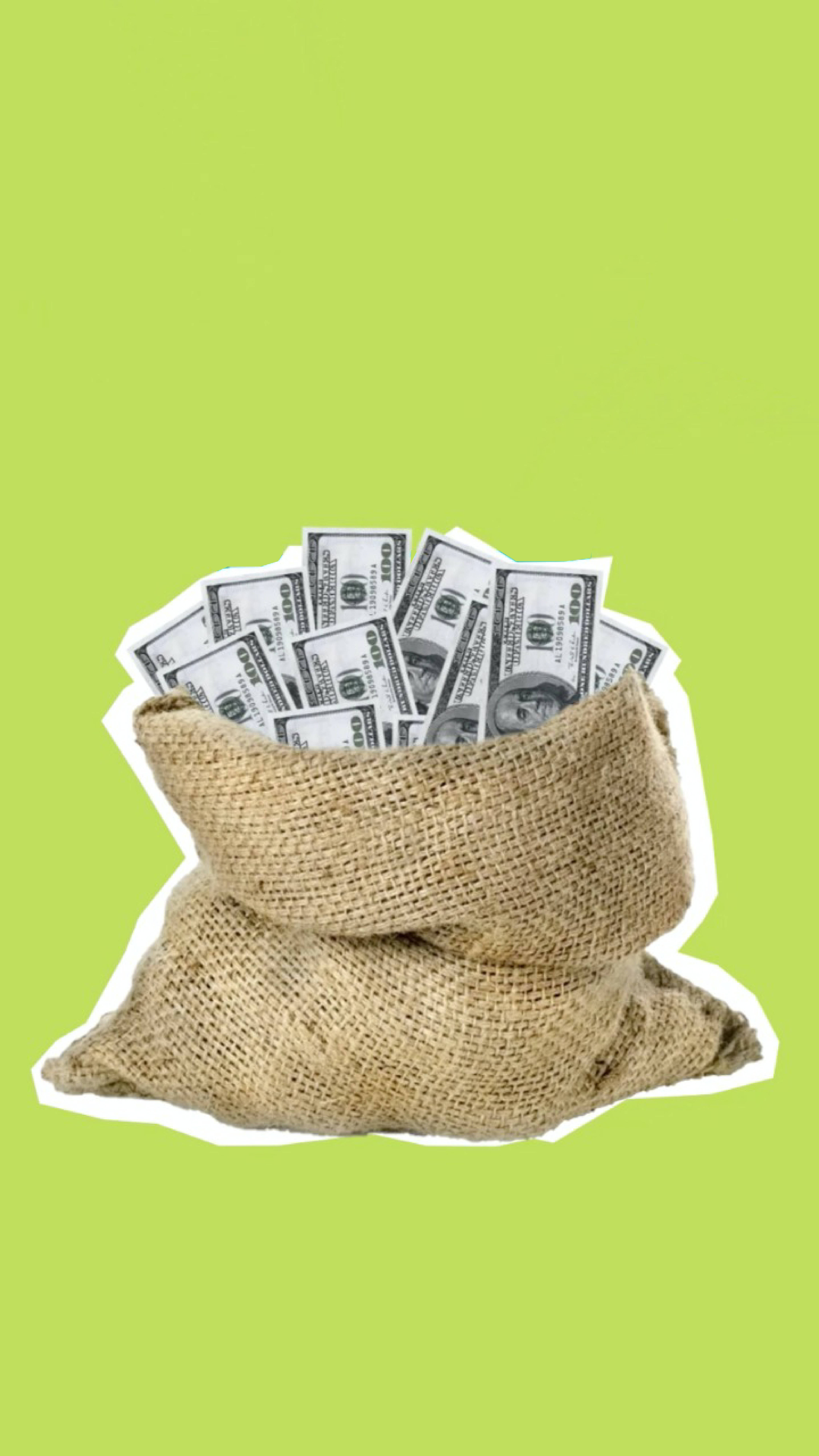 Money Background Money Bag Green Aesthetic Wallpaper