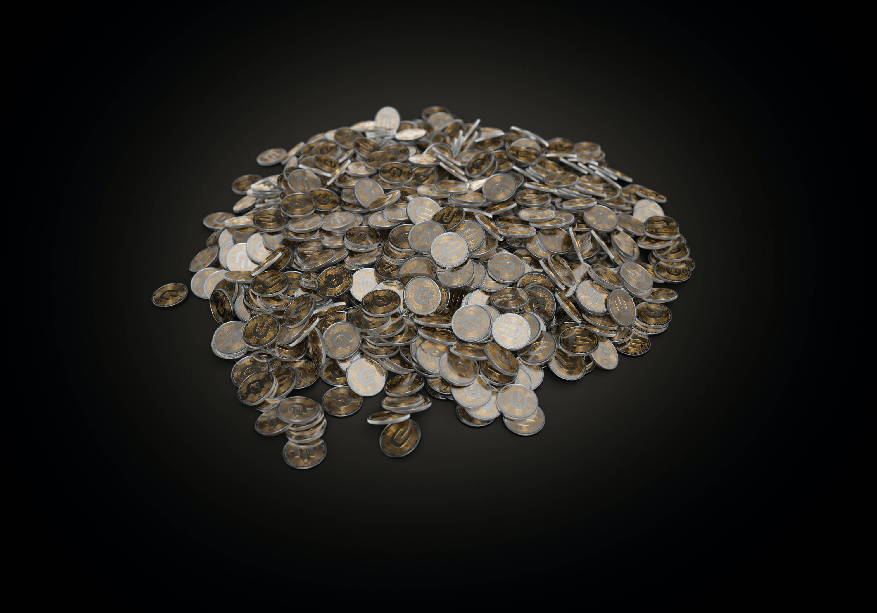 Money Background Pile Of Silver Aesthetic Coins Wallpaper