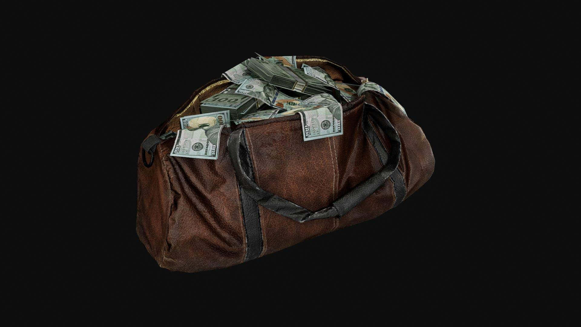 Money Bundles Brown Bag Wallpaper