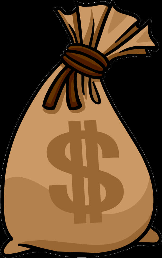 Money Bag Cartoon Illustration PNG