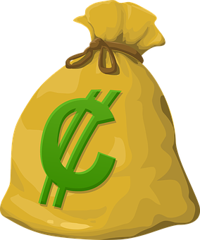 Money Bag Cartoon Illustration PNG