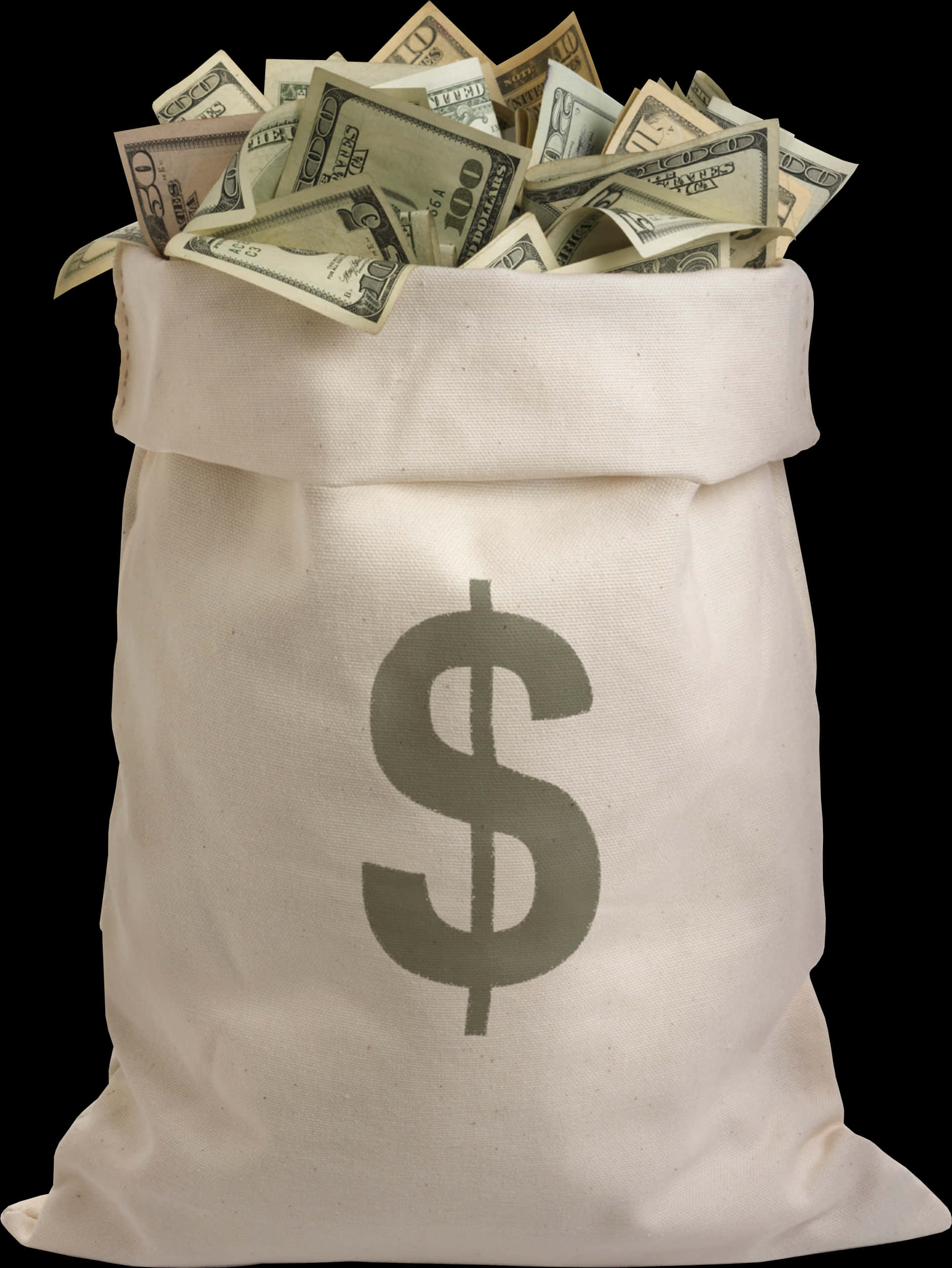 Money Bag Fullof Cash PNG