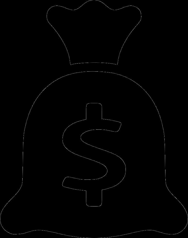Money Bag Outline Icon PNG