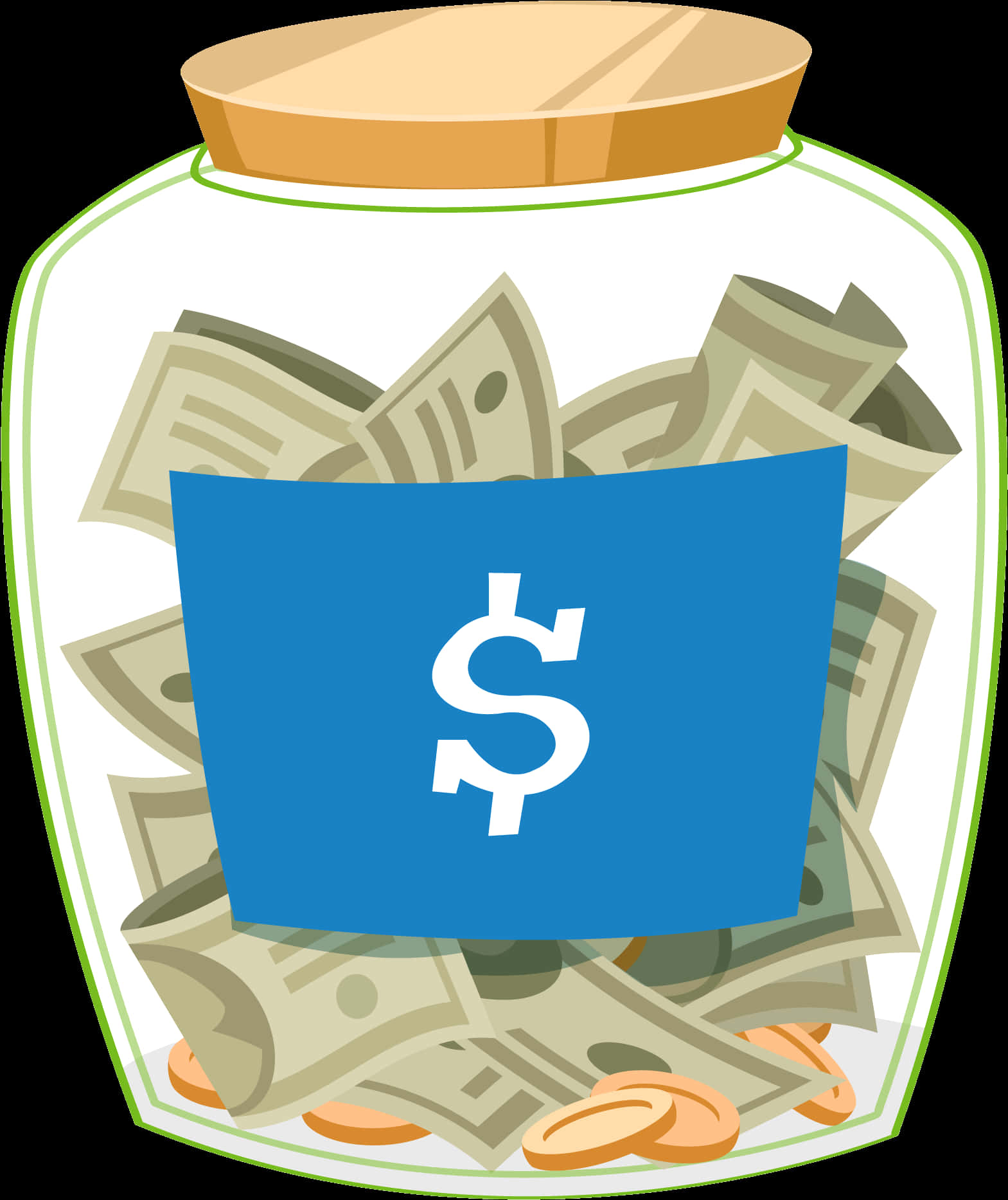 Money Death Clipart Of Jar Transparent Png - Jar Of Money Clip Art, Png Download PNG