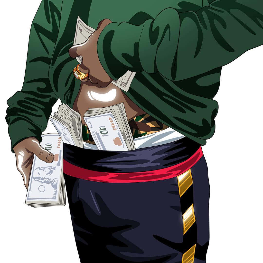 A Man With Money In His Pocket