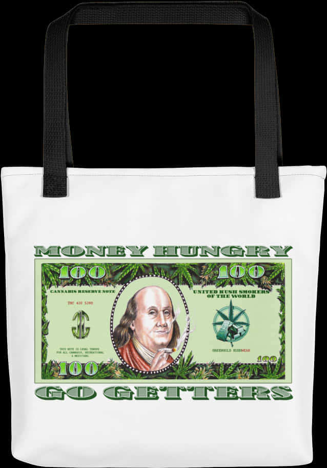 Money Hungry Theme Tote Bag PNG