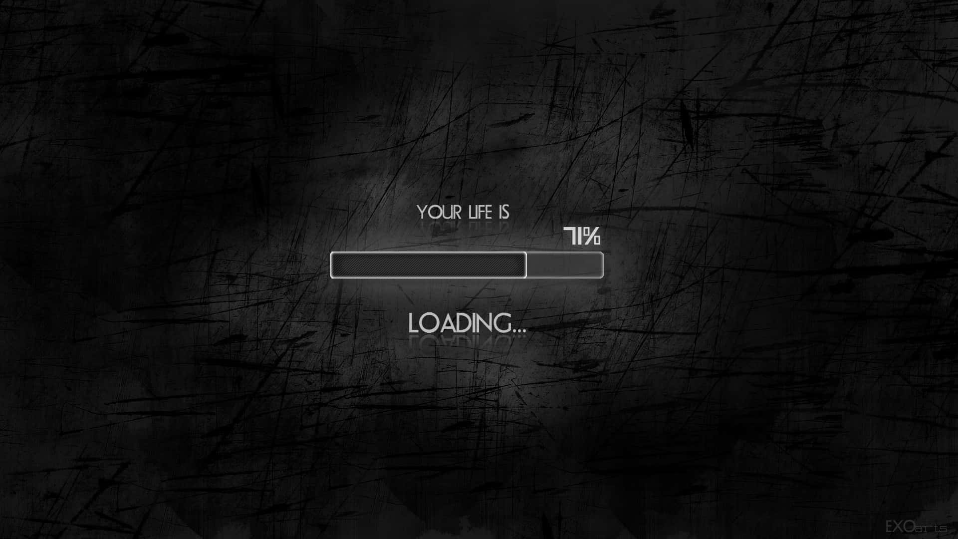 A Black And White Image Of A Loading Screen Wallpaper