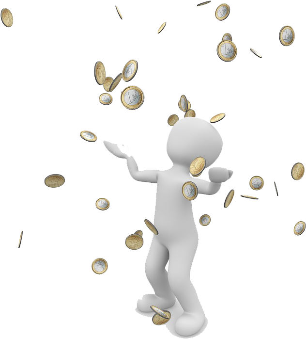 Money Rain Catch3 D Character PNG