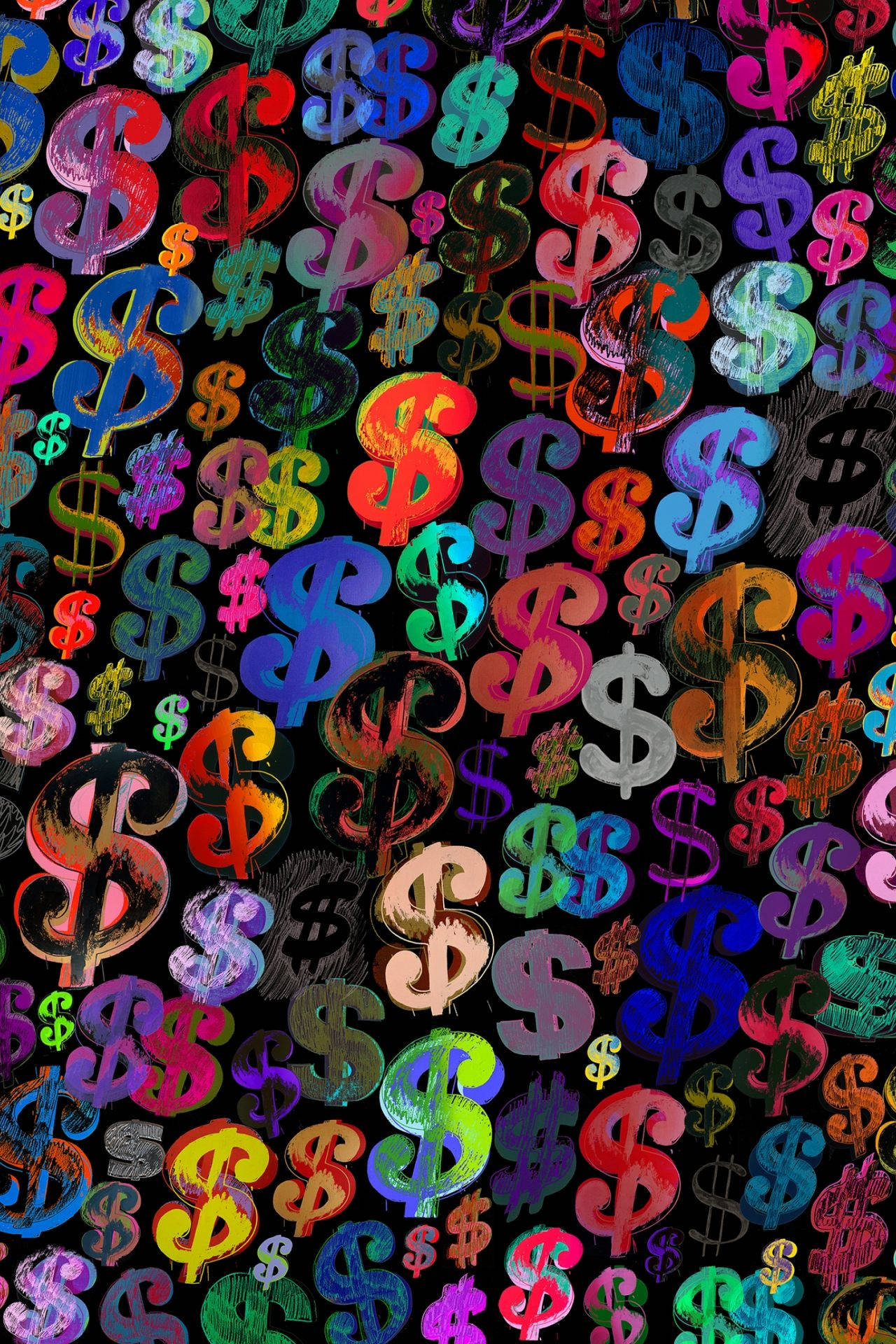 Colorful Money Sign Wallpaper