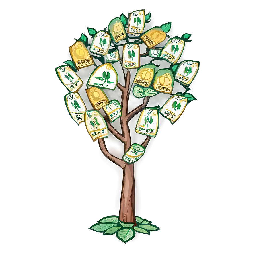 Money Tree Sketch Png 06272024 PNG