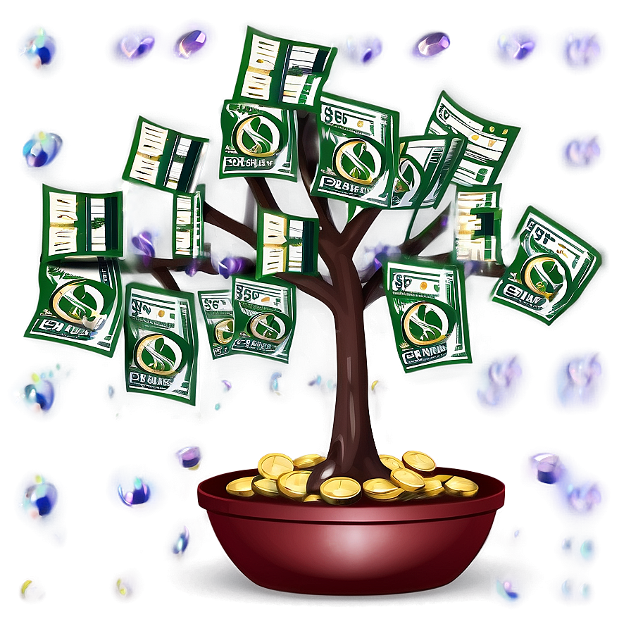 Money Tree With Coins Png Xxi PNG