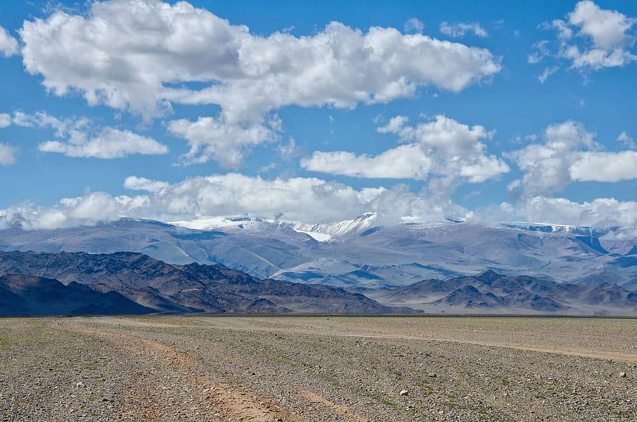 Desertodi Gobi In Mongolia Di Giorno Sfondo