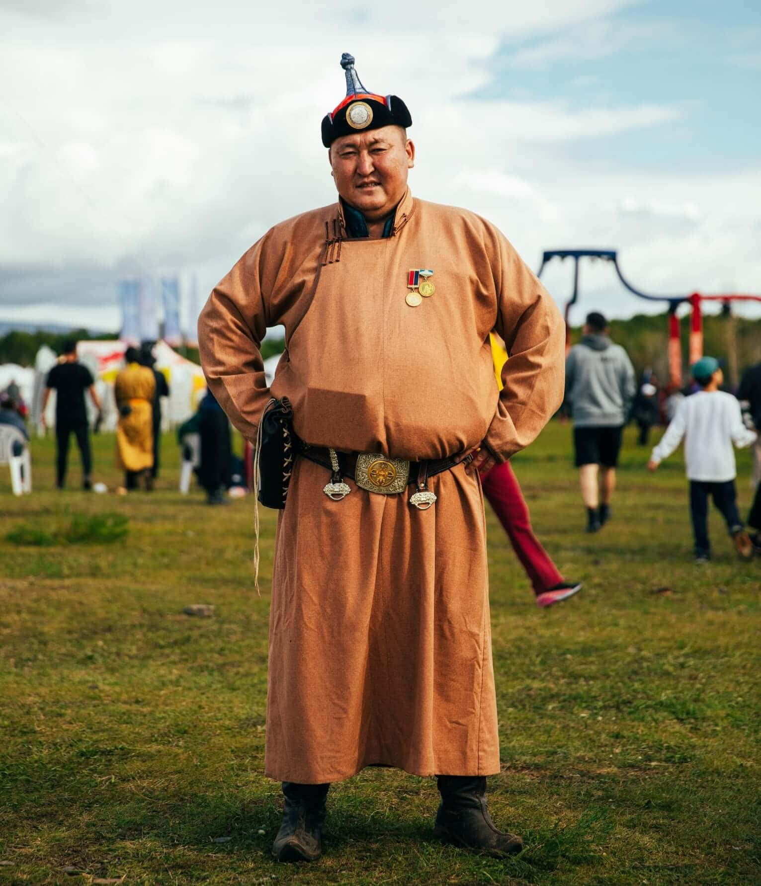 Mongols Mongolian Man Belt Picture