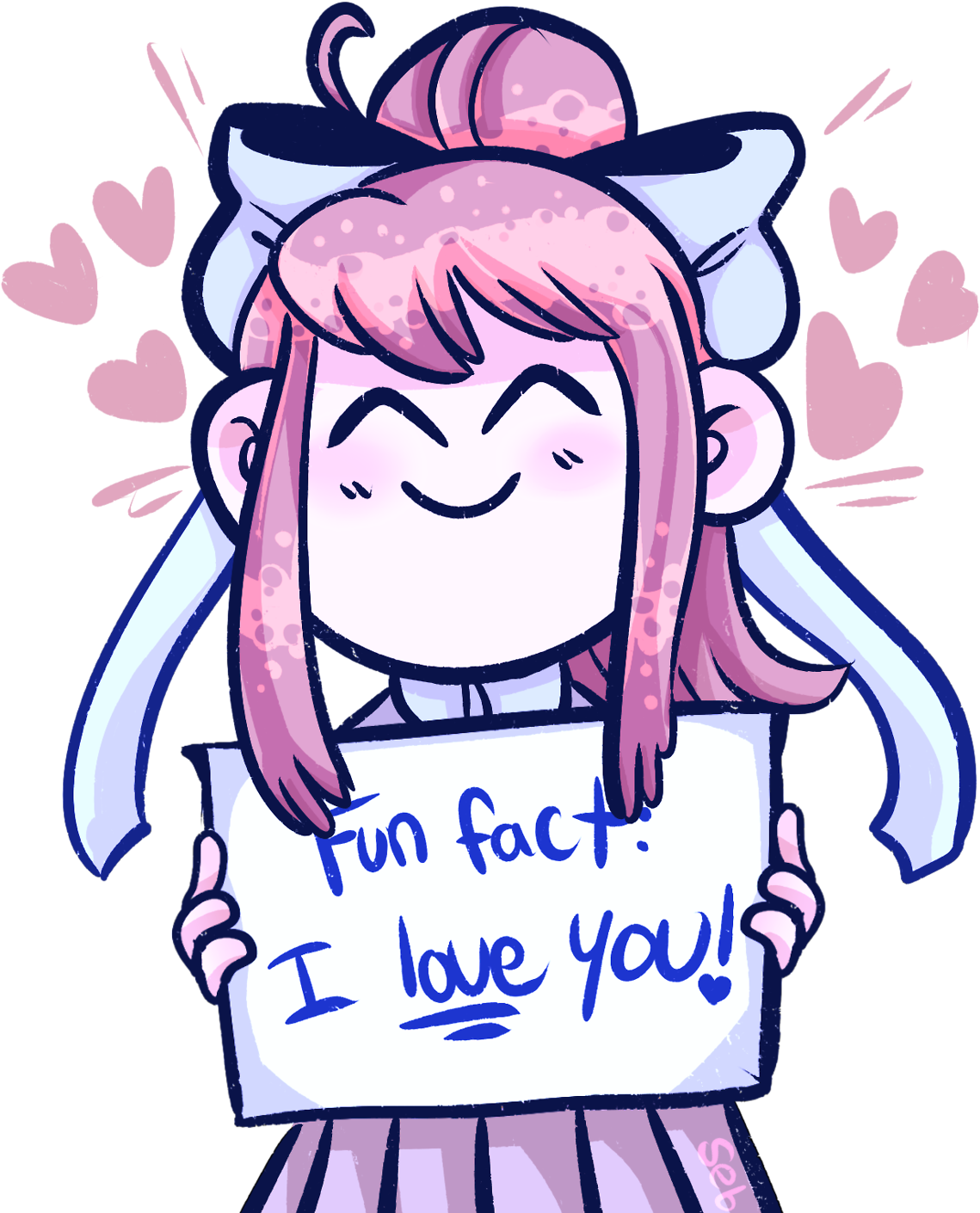 Monika Fun Fact Love Declaration PNG