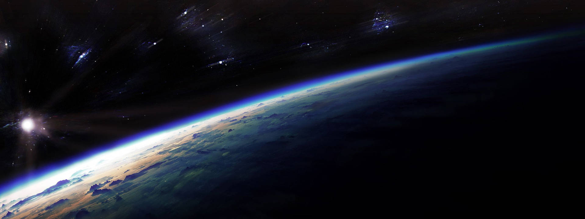 Monitor Background Aerial View Earth Wallpaper