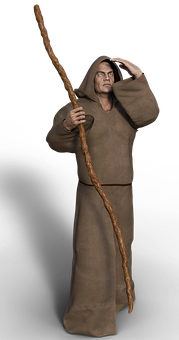 Monk_with_ Staff PNG