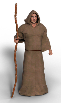 Monk_with_ Staff PNG
