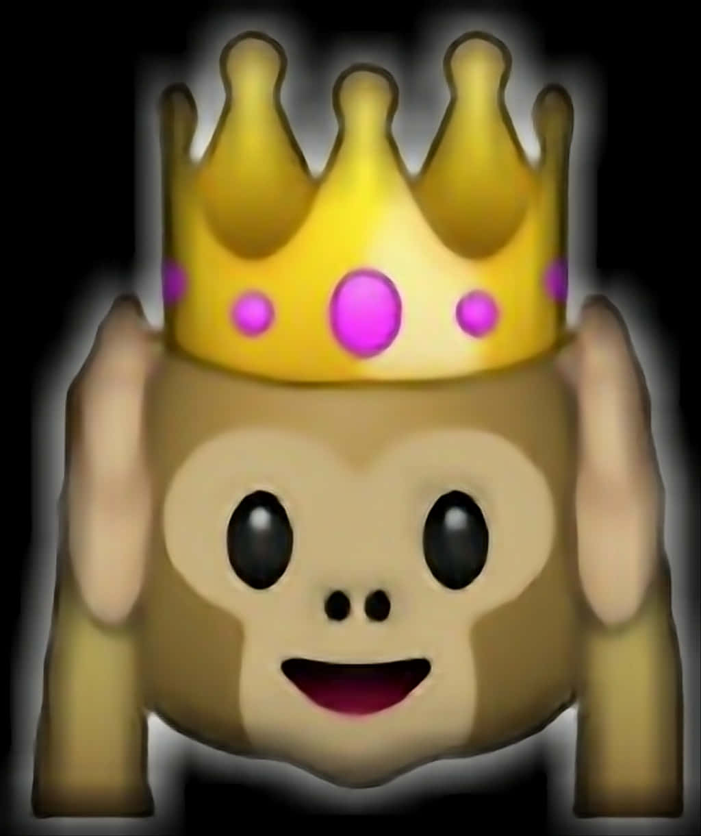 Monkey Crown Emoji PNG