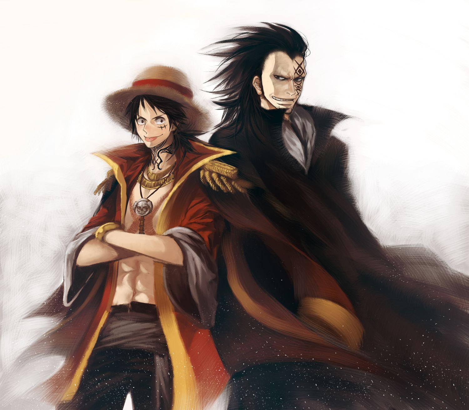 Monkey D Dragon With Pirate Luffy