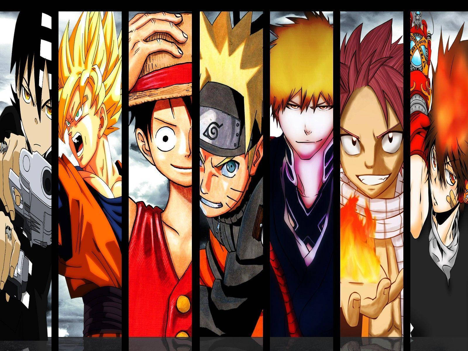 Monkey D Luffy And Anime Characters Wallpaper