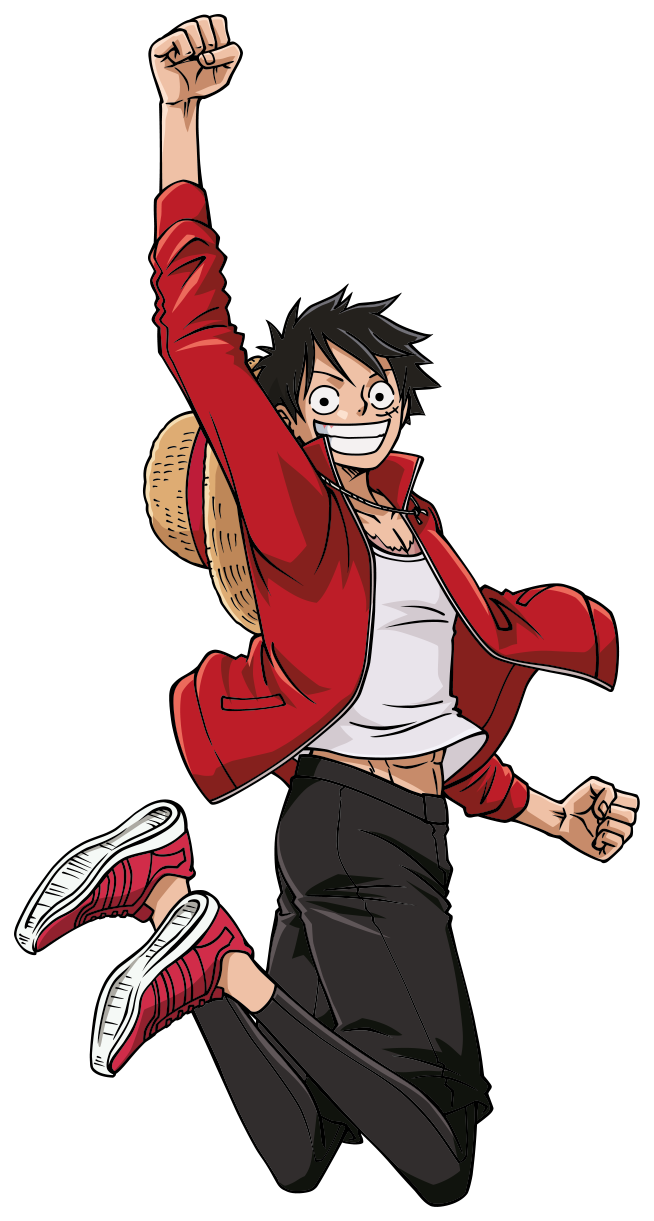 Monkey D Luffy Jumping Pose PNG