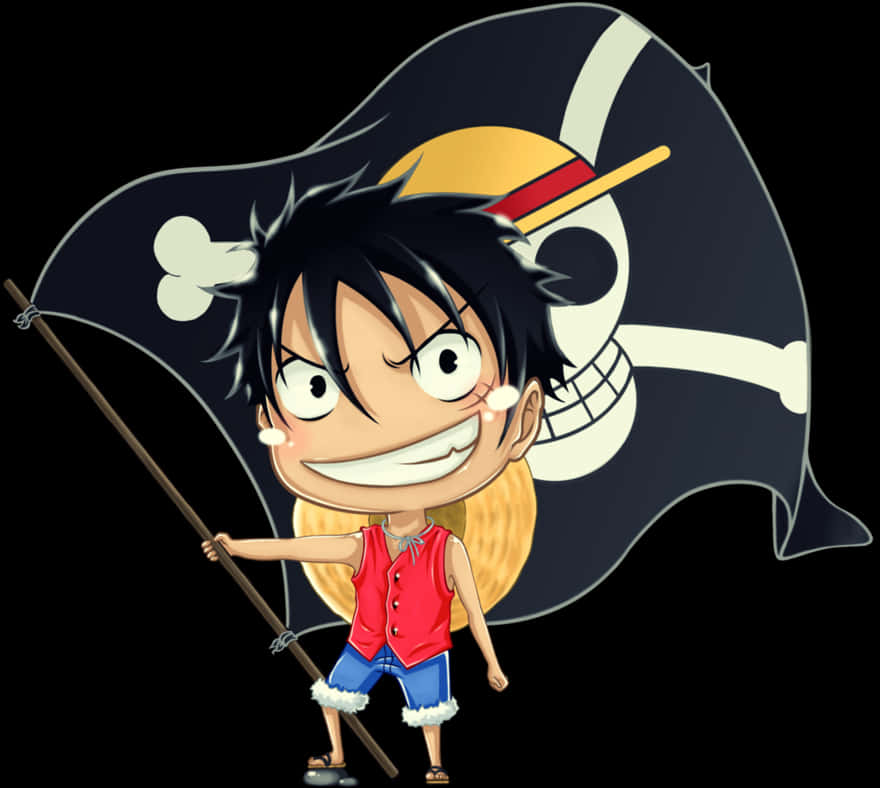 Monkey D Luffy One Piece Flag PNG
