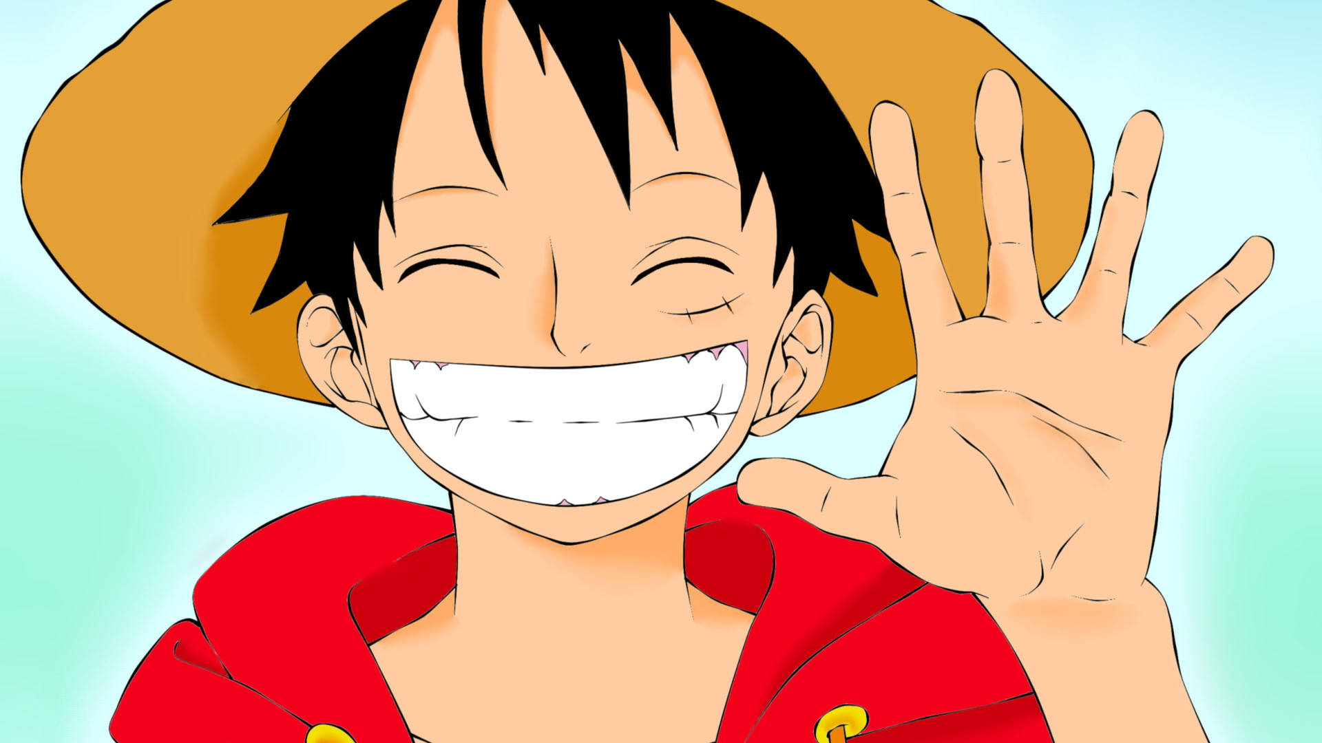 Monkey D Luffy Wide Smile Background