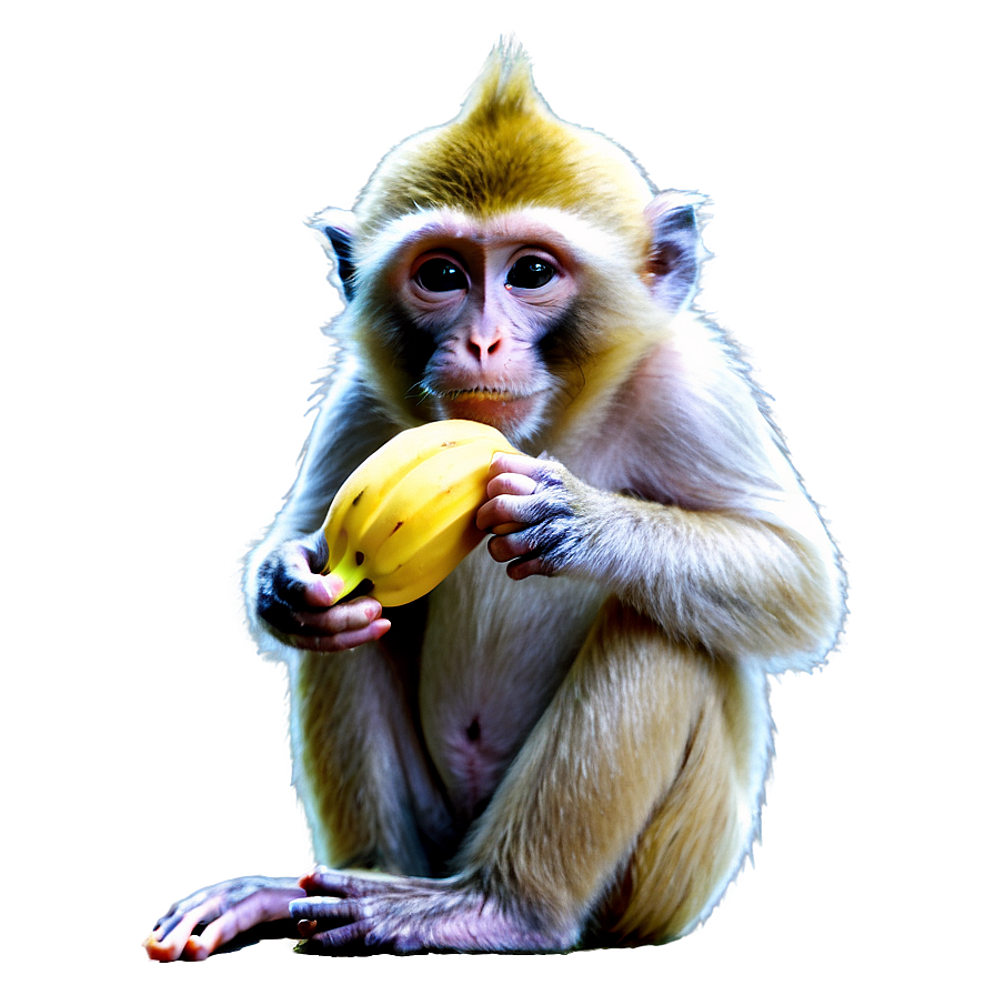 Monkey Eating Banana Png Swm54 PNG