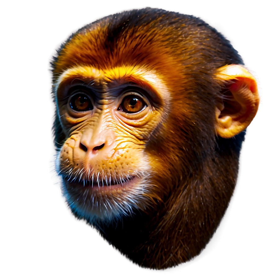 Monkey Face During Sunset Png 6 PNG